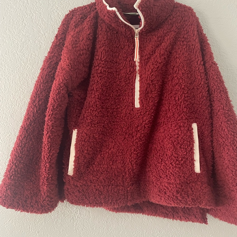 Sunday Red Fleece Pullover